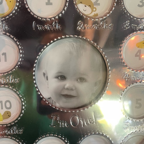 Babys first year picture frame NEW Silver Unisex - Picture 5 of 6